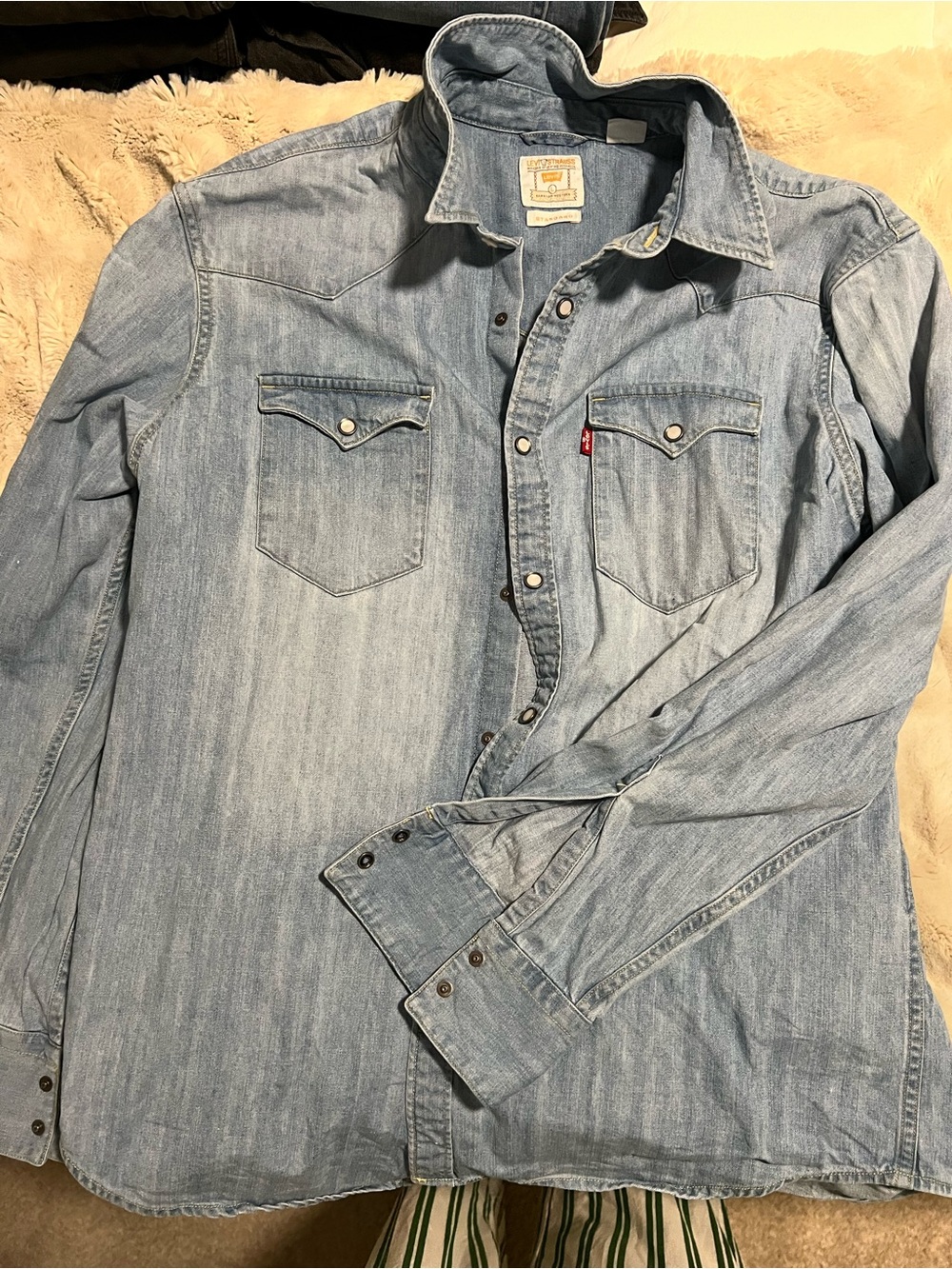 Levi's Light Blue Denim Western Shirt